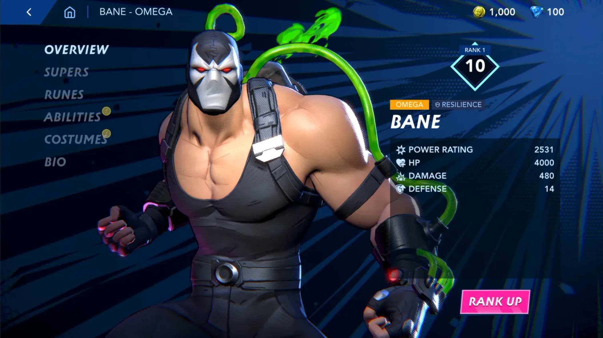image of bane on profile screen