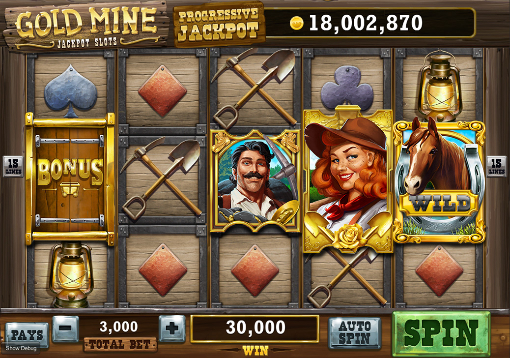 image of gold mine slots virtual slot machine